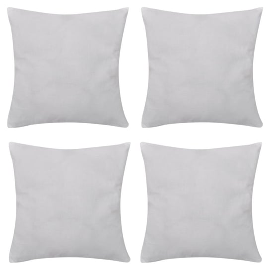 4 białe poszewki na poduszki, bawełniane, 40 x 40 cm vidaXL