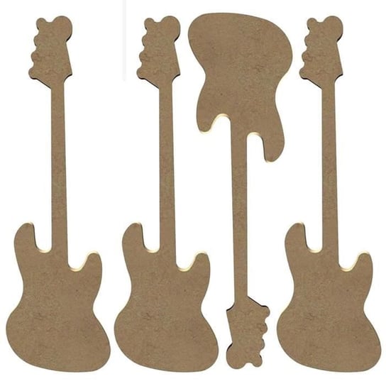 4 drewniane gitary MDF do dekoracji - 15 cm Youdoit