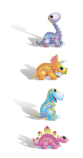 4 Figurki do Oklejenia Mozaiką Dinozaury Inna marka