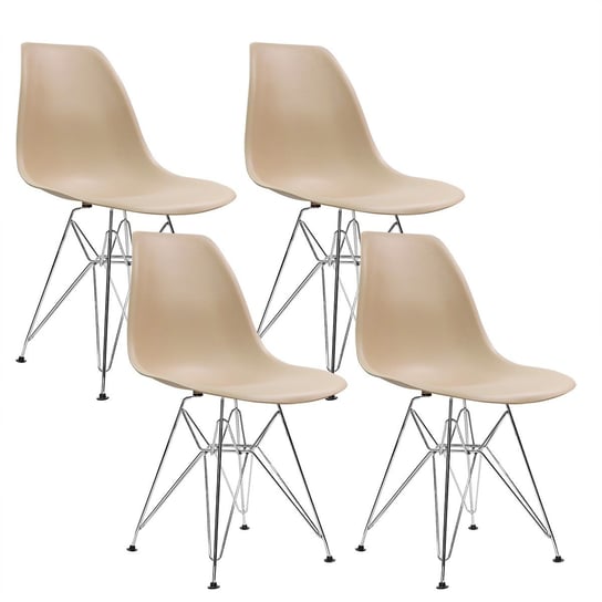 4 krzesła DSR Milano beżowe BMDesign