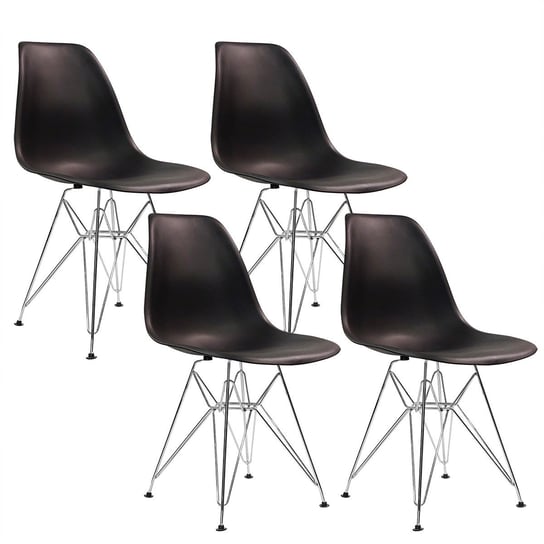 4 krzesła DSR Milano czarne BMDesign