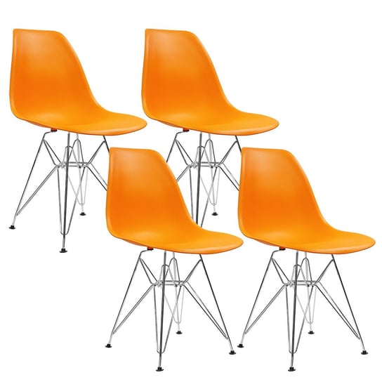 4 krzesła DSR Milano pomarańczowe BMDesign