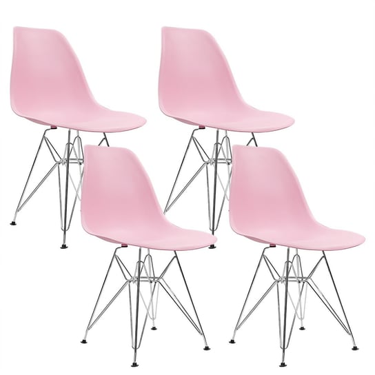 4 krzesła DSR Milano różowe BMDesign