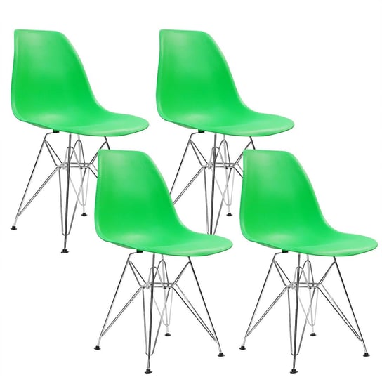 4 krzesła DSR Milano zielone BMDesign
