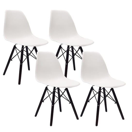 4 krzesła DSW Milano białe, nogi wenge BMDesign