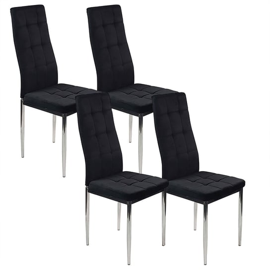 4 krzesła MONAKO VELVET czarne BMDesign
