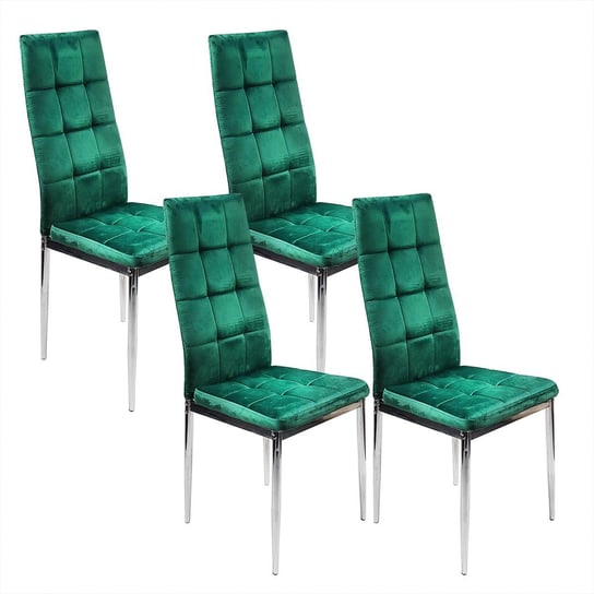 4 krzesła MONAKO VELVET zielone BMDesign