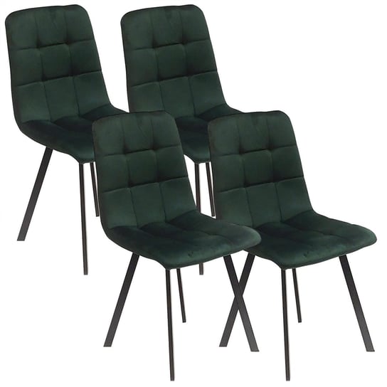 4 Krzesła Nevada Zielone Welur BMDesign