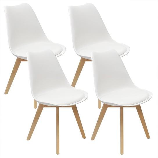 4 krzesła NORDEN białe BMDesign