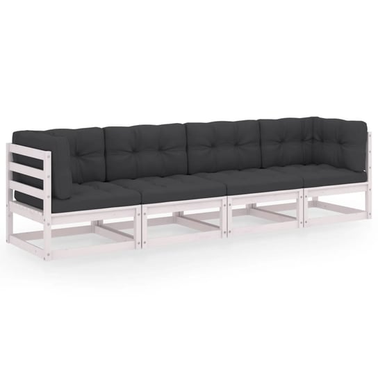 4-osobowa sofa ogrodowa z poduszkami, lite drewno sosnowe vidaXL