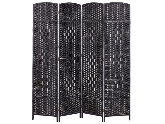 4-panelowy składany parawan pokojowy 178 x 163 cm czarny LAPPAGO Beliani