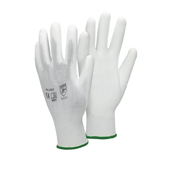 4 pary rękawic roboczych z powłoką PU, rozmiar 11-XXL, białe, oddychające, antypoślizgowe, wytrzymałe, rękawice mechaniczne rękawice montażowe rękawice ochronne rękawice ogrodnicze rękawice ECD Germany