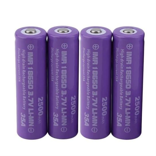 4 szt. Baterie 18650 2500 MAH 3,7 V Prąd rozładowania akumulatora 35A Akumulator Inny producent (majster PL)