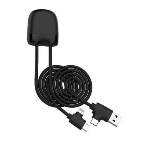 4 w 1 Ice-C Ekologiczny USB A, USB C / USB C, Kabel Lightning 1m XOOPAR Czarny XOOPAR