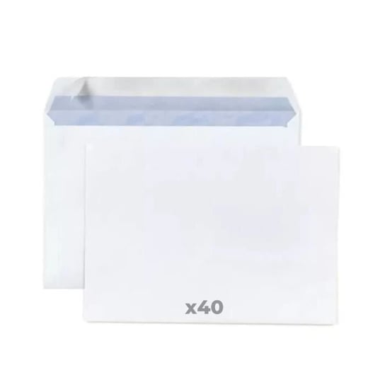 40 białych kopert w papierze 80 g - 16,2 x 22,9 cm Youdoit
