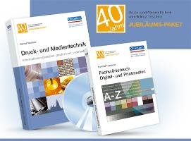 40 Jahre Jubiläums-Paket. Druck- und Medientechnik und Fachwörterbuch Digital- und Printmedien Teschner Helmut