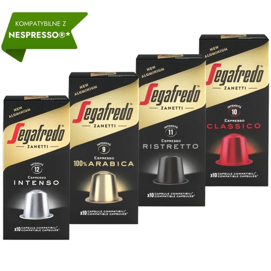 40 kapsułek aluminiowych kompatybilnych z Nespresso® Segafredo 4 smaki Segafredo