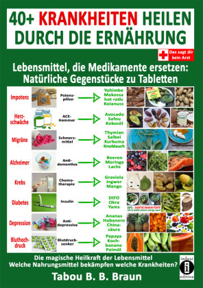 40+ Krankheiten heilen durch die Ernährung - Lebensmittel, die Medikamente ersetzen: Natürliche Gegenstücke zu Tabletten indayi edition