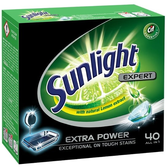 40szt Tabletki do zmywarek z ekstraktem z cytryny SUNLIGHT All in 1 Expert Sunlight