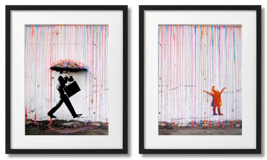 40x50 cm x 2 plakaty w ramie RAINBOW RAIN GRAFFITI DEKORAMA