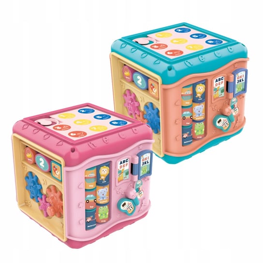 Kostka Edukacyjna 8w1 Sorter Układanka Montessori Sensoryczny Labirynt ...