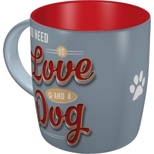 43040 Kubek PfotenSchild - Love Dog Nostalgic-Art Merchandising