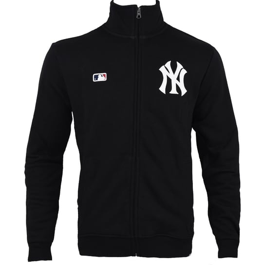 47 Brand MLB New York Yankees Embroidery Helix Track Jkt 554365, Mężczyzna, Bluza sportowa, Czarny 47 Brand