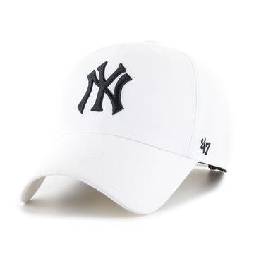 47 Brand, New York Yankees MLB '47 MVP SNAPBACK B-MVPSP17WBP-WHM, Mężczyzna, Czapka z daszkiem, biały 47 Brand