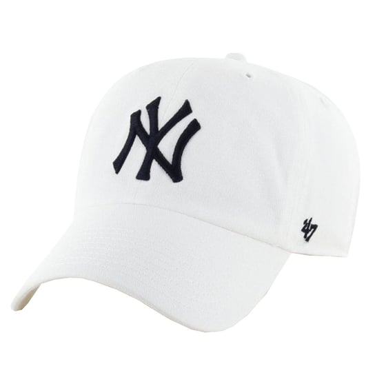 47 Brand New York Yankees MLB Clean Up Cap B-RGW17GWS-WHA męska czapka z daszkiem biała 47 Brand