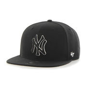 47 Brand, New York Yankees MLB No Shot '47 CAPTAIN B-NSHOT17WBP-BKB, Mężczyzna, Czapka z daszkiem, czarna 47 Brand