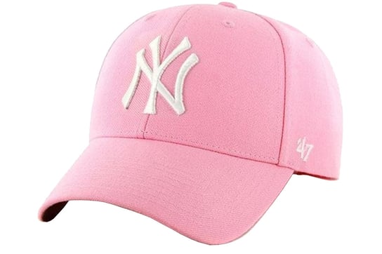 47 Brand New York Yankees MVP Cap B-MVP17WBV-RSB, Damskie, czapka z daszkiem, Różowy 47 Brand