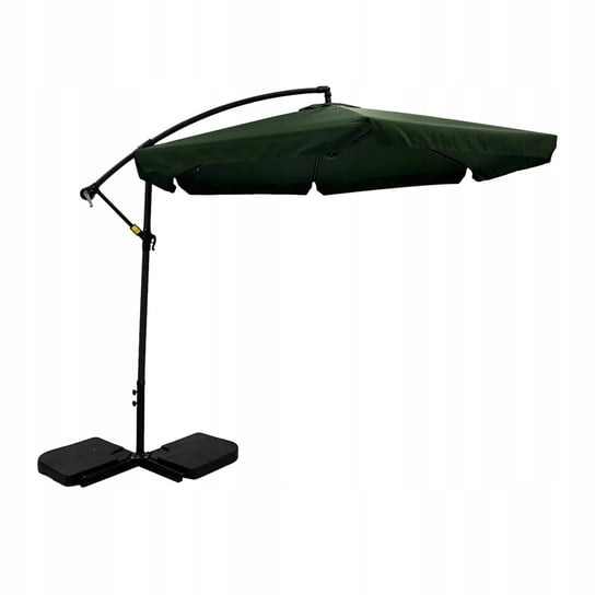 47540 Parasol ogrodowy boczny z podstawą 3 m zielony PATIO Patio
