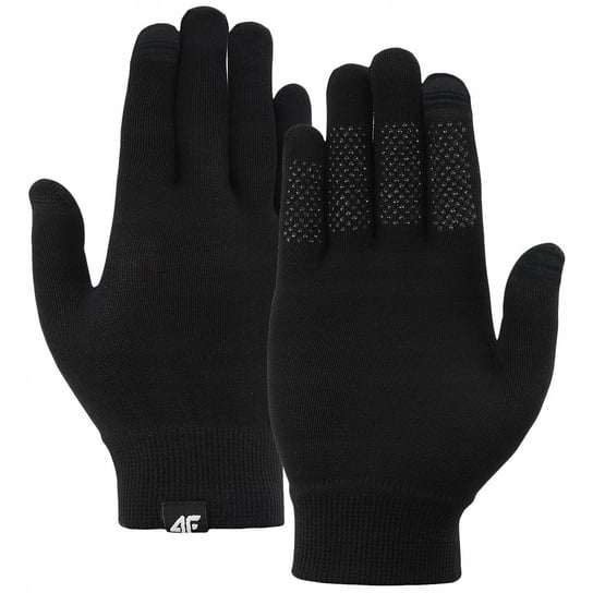 4F CIENKIE Rękawiczki Dotykowe REU001 BLACK  L/XL 4F