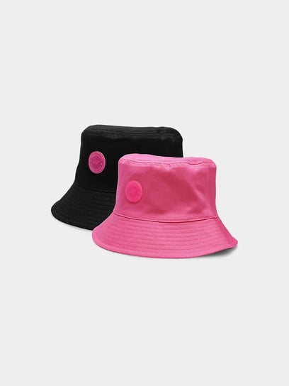 4F, Dwustronny kapelusz Bucket Hat dziewczęcy, 4FJSS23ACAPF209-90A, Multikolor 4F