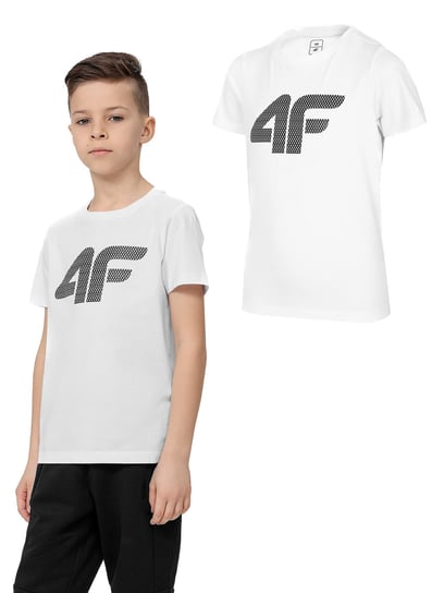 4F Koszulka Biała Dziecięca Jtsm002 10S R-122 4F