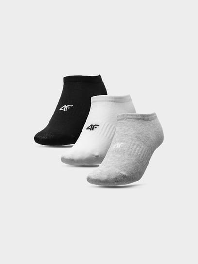 4F, Skarpetki casual przed kostkę (3-pack) chłopięce, 4FJSS23USOCM103-93S, Multikolor 3, Rozmiar 36-38 4F