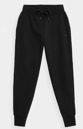 4F, Spodnie dresowe joggery damskie, H4Z22-SPDD351, Czarny, Rozmiar S 4F