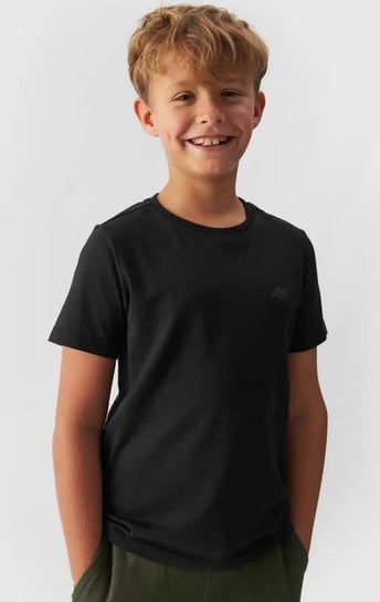 4F, T-shirt chłopięcy, 4FJWMM00TTSHM1626-20S-158, Czarny, Rozmiar 158 4F