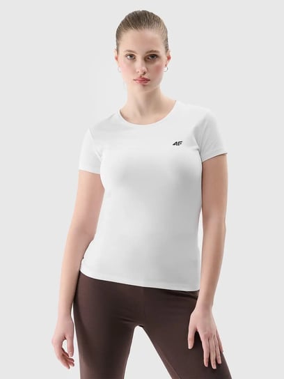 4F, T-shirt damski, basic, biały, Rozmiar M (59407836 ) 4F
