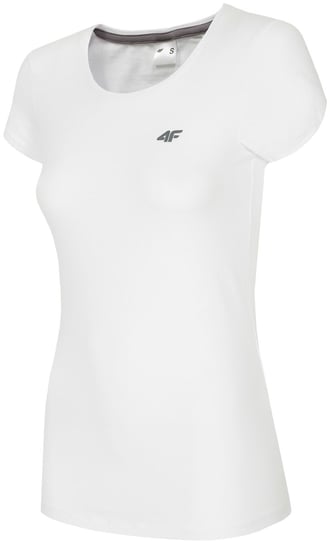4F, T-shirt damski, H4L18-TSD002, rozmiar XS, biały 4F
