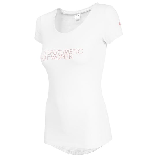 4F, T-shirt damski, H4Z19-TSD011 10S, biały, rozmiar S 4F