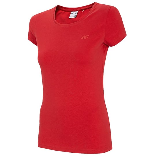 4F, T-Shirt damski, NOSH4-TSD001 62S, czerwony, rozmiar M 4F