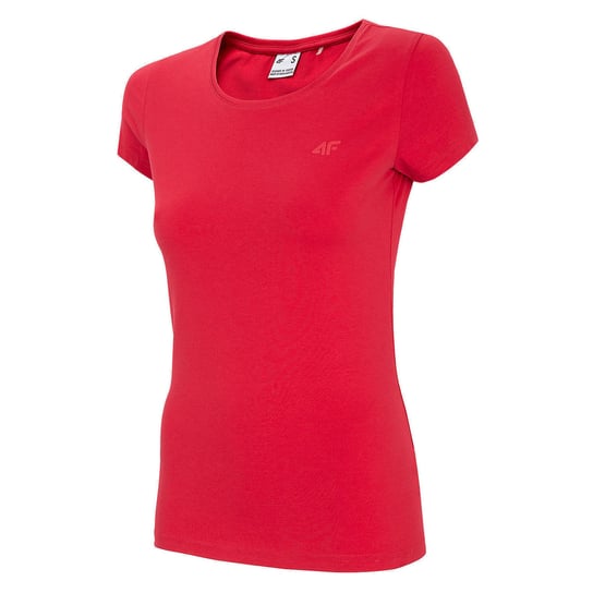 4F, T-Shirt damski, NOSH4-TSD001 62S, czerwony, rozmiar S 4F