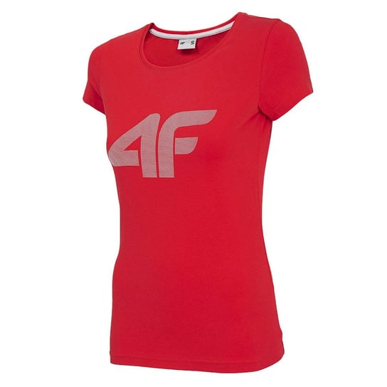 4F, T-Shirt damski, NOSH4-TSD005 20S, czerwony, rozmiar M 4F