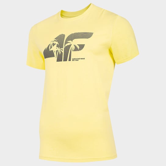 4F, T-Shirt, H4L22-TSM042 73S, żółty, XL 4F