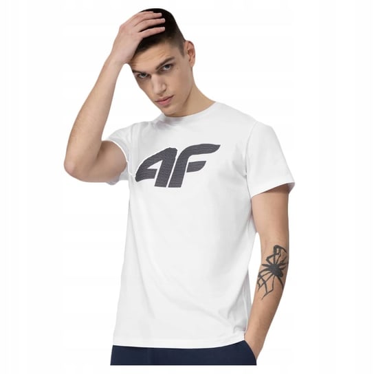 4F T-Shirt Koszulka Męska Biała Logo 3Xl 4F