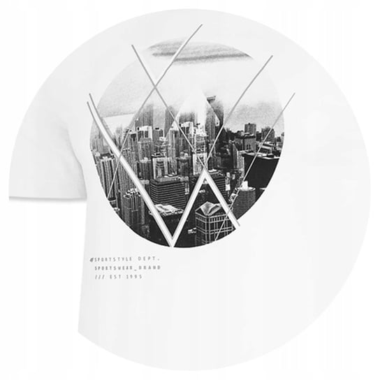 4F T-Shirt Koszulka Męska Tsm023 Biała Rozmiar Xxl 4F