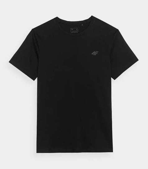 4F, T-shirt męski, basic, Czarny, Rozmiar L (59407928 ) 4F