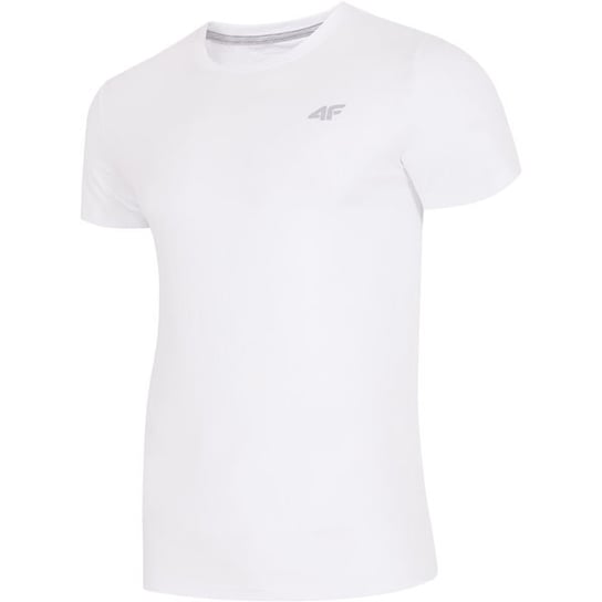 4F, T-shirt męski, H4L19-TSM002 10S, biały, rozmiar M 4F