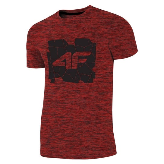 4F, T-Shirt męski, H4L19-TSM007 62M, czerwony, rozmiar XL 4F